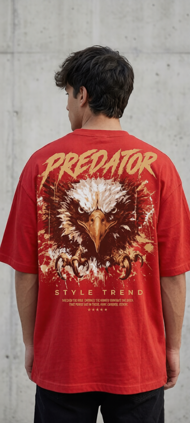 PREDATOR RED RELAXED FIT T-SHIRT FOR MEN