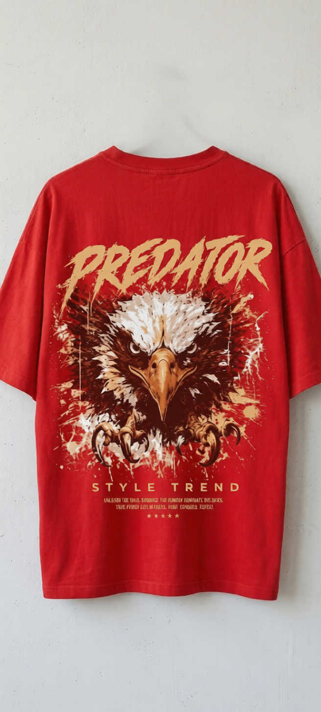PREDATOR RED RELAXED FIT T-SHIRT FOR MEN
