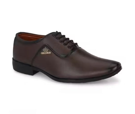 Grown Brown Formal Lace-Up Shoes foe Men