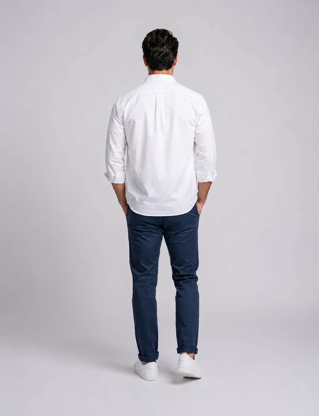 White classic looking shirt for men