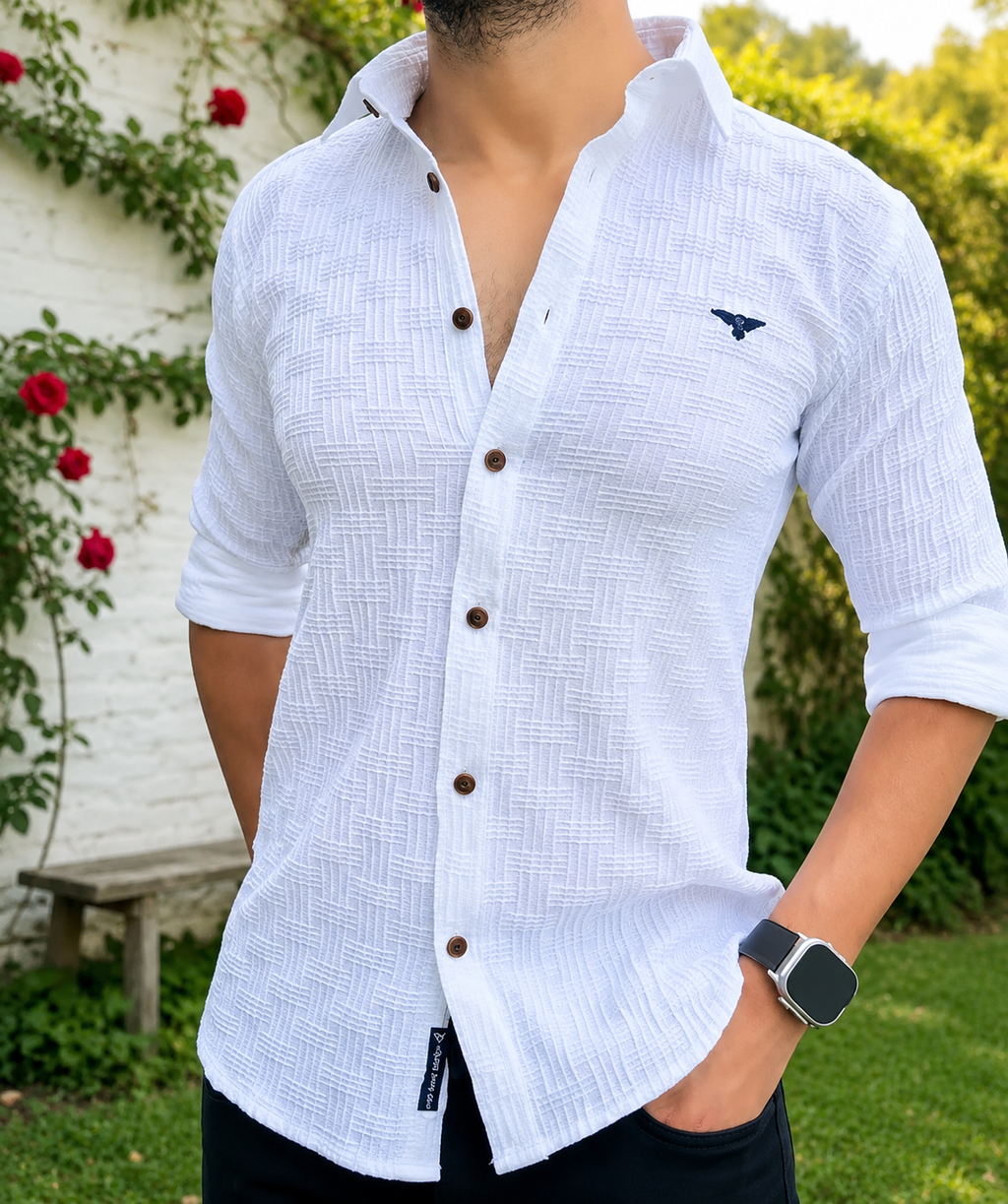 White long sleeve shirt daily ues