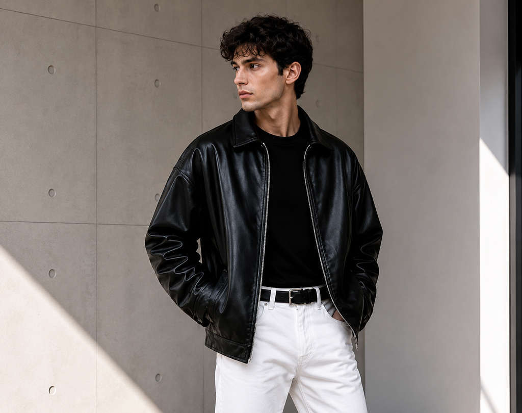 Black Faux Leather Jacket