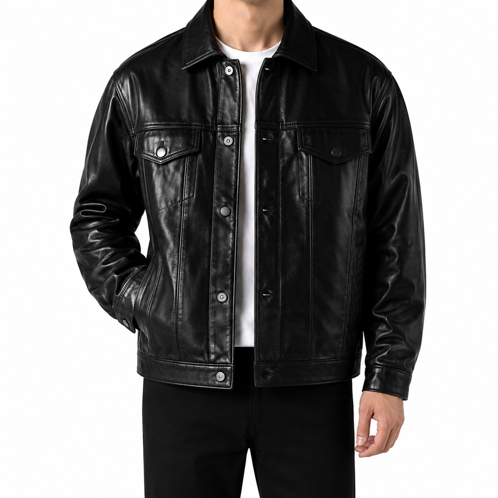 Classic Looking Leather Jacket for Men