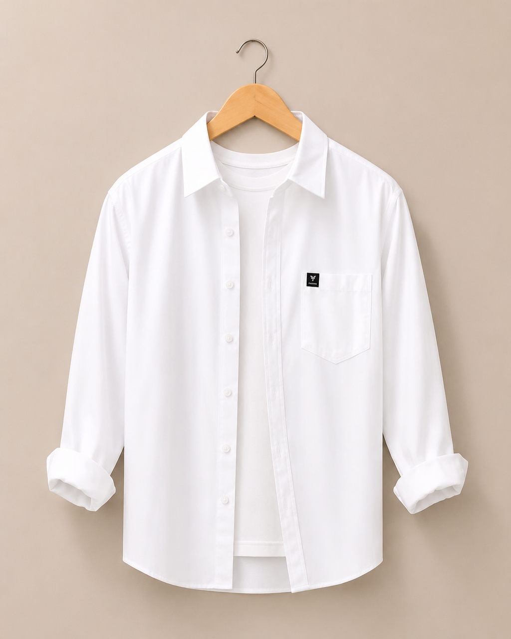 White classic looking shirt for men