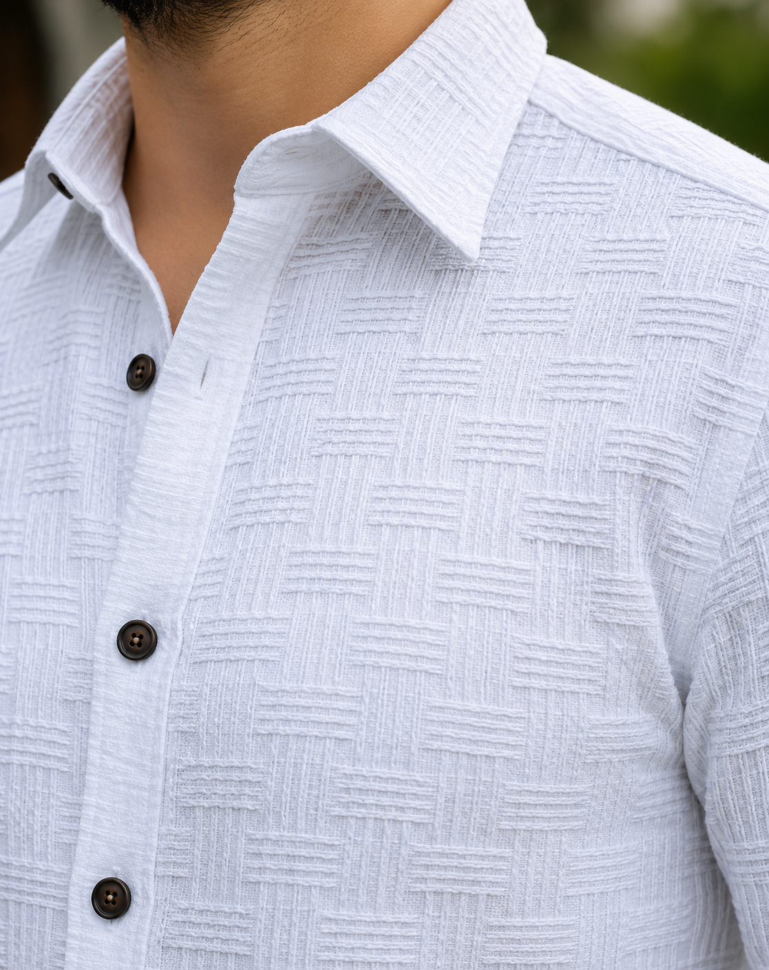 White long sleeve shirt daily ues