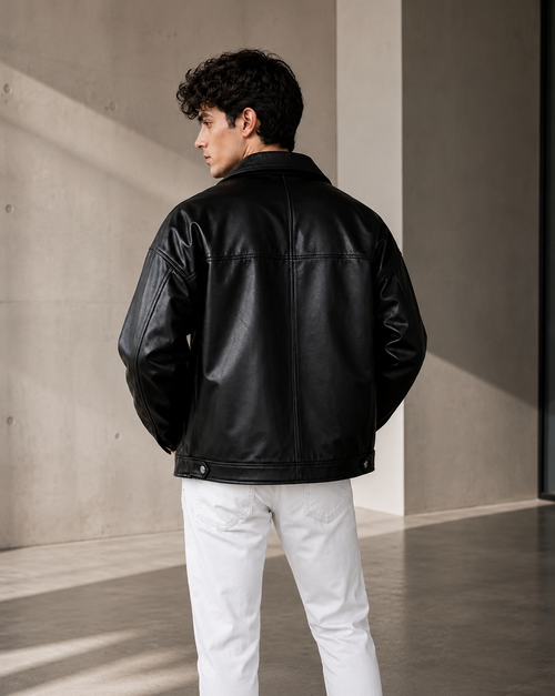 Black Faux Leather Jacket