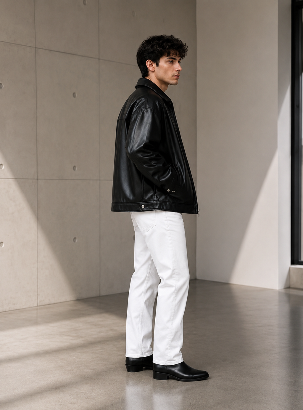 Black Faux Leather Jacket