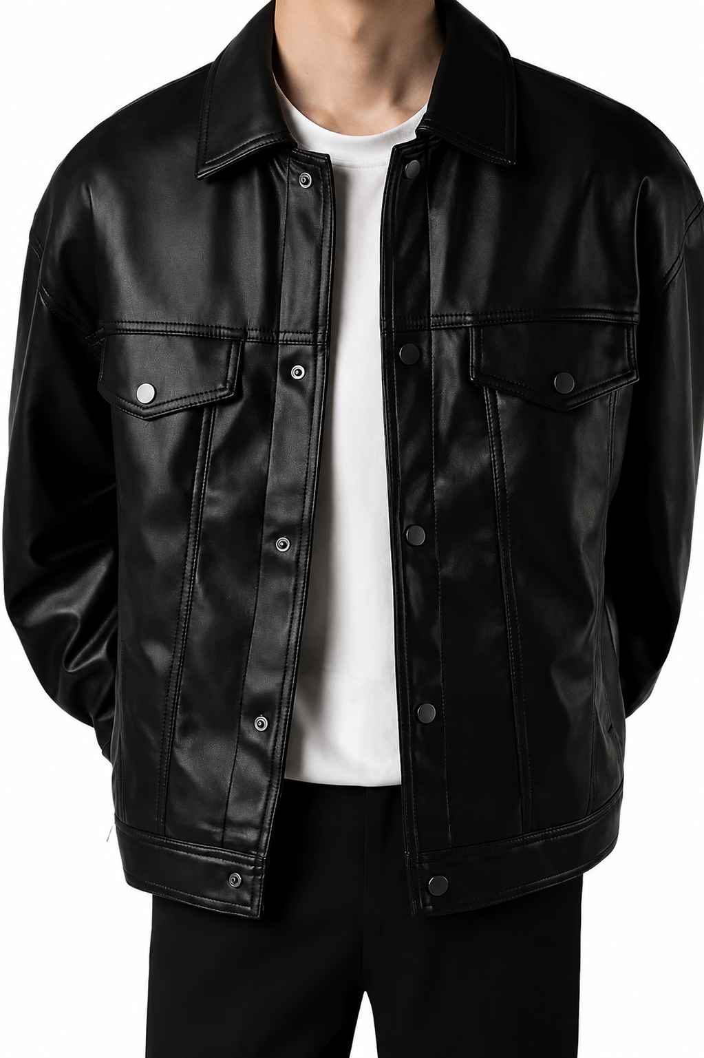 Classic Looking Leather Jacket for Men