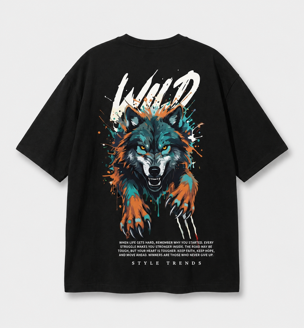 WILD Comfortable 100% Cotton T-shirt for Men