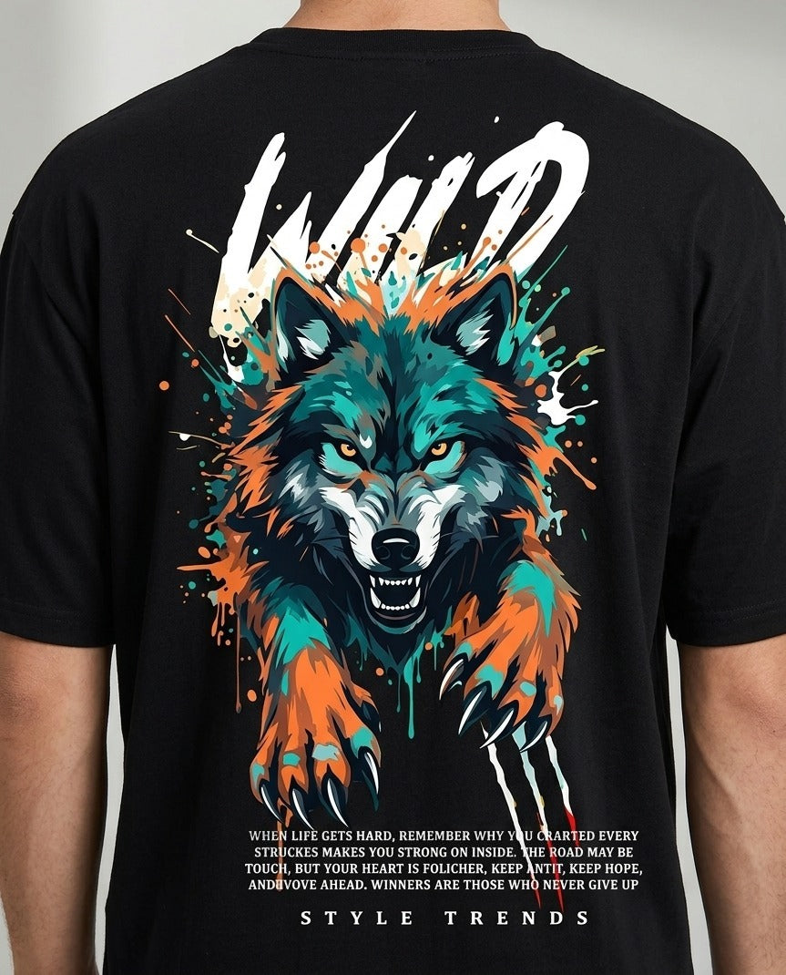 WILD Comfortable 100% Cotton T-shirt for Men