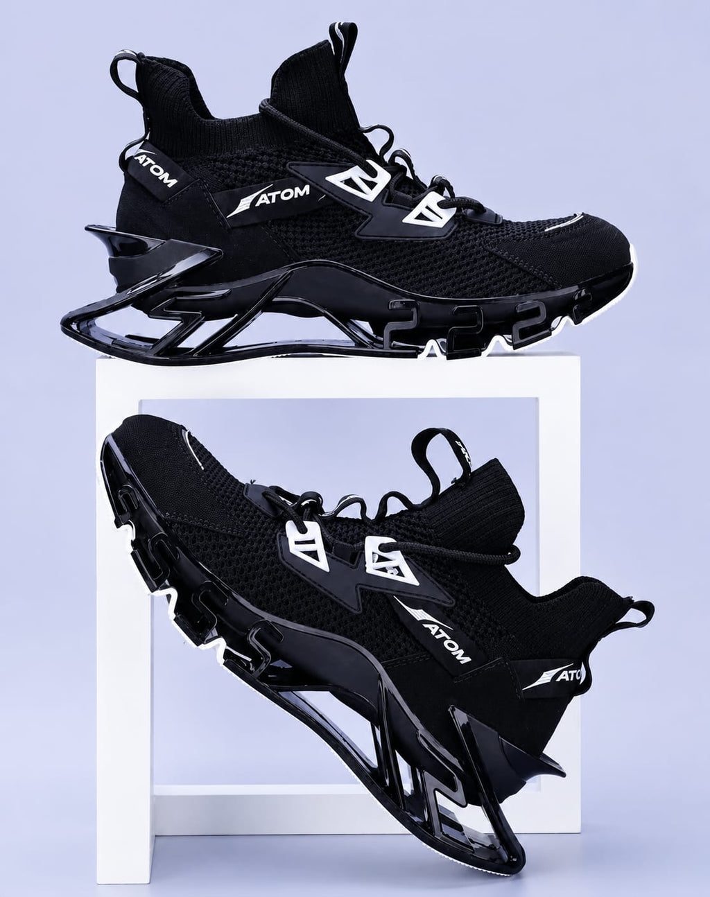 Stylish classic looking black sneakers