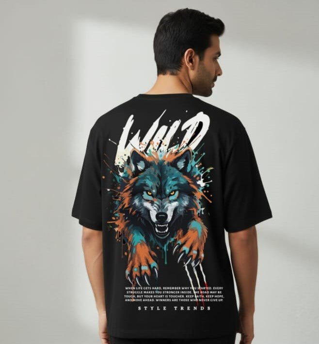 WILD Comfortable 100% Cotton T-shirt for Men