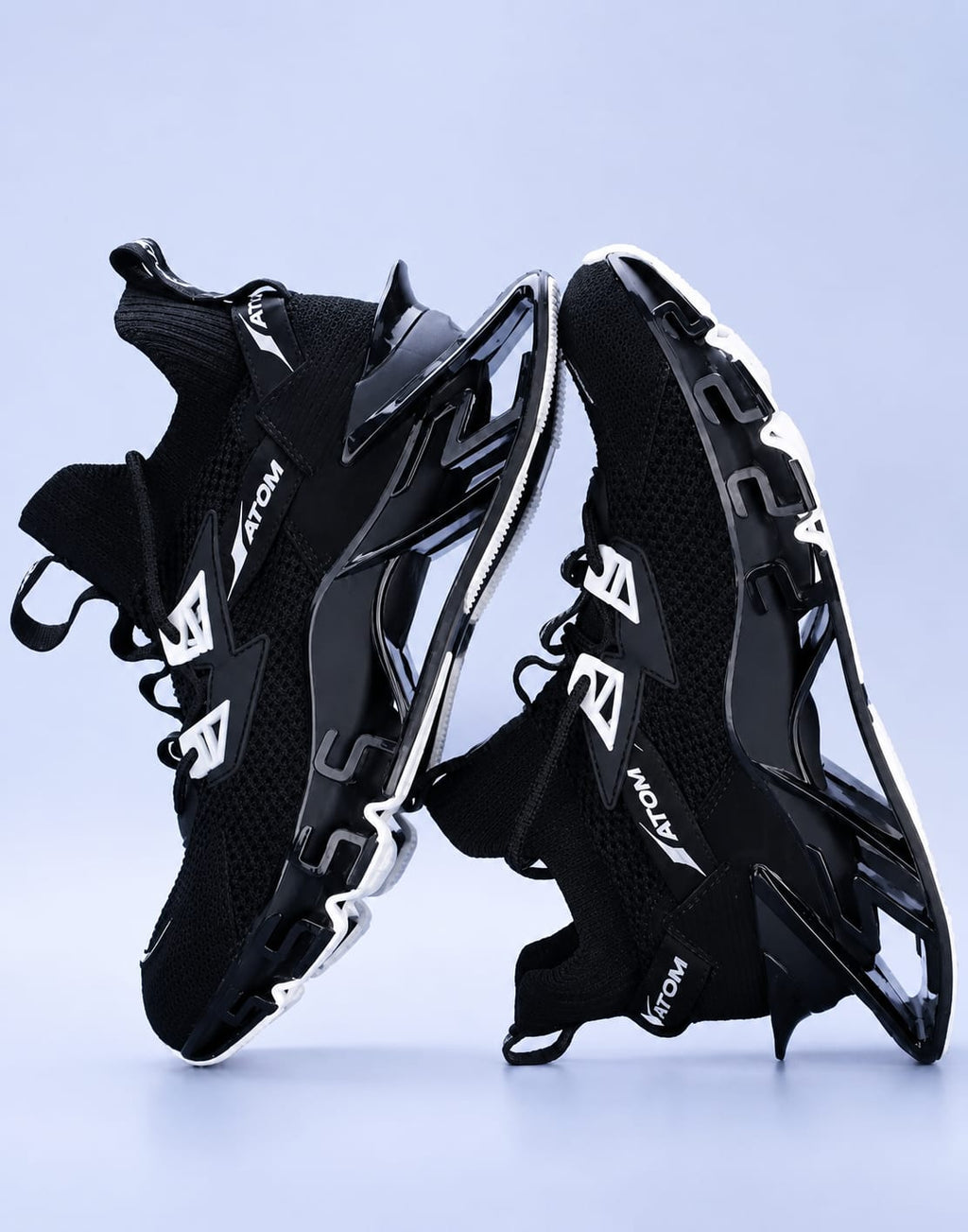 Stylish classic looking black sneakers
