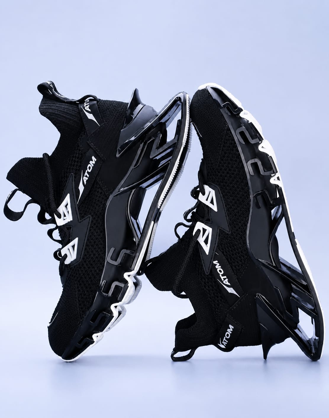 Stylish classic looking black sneakers