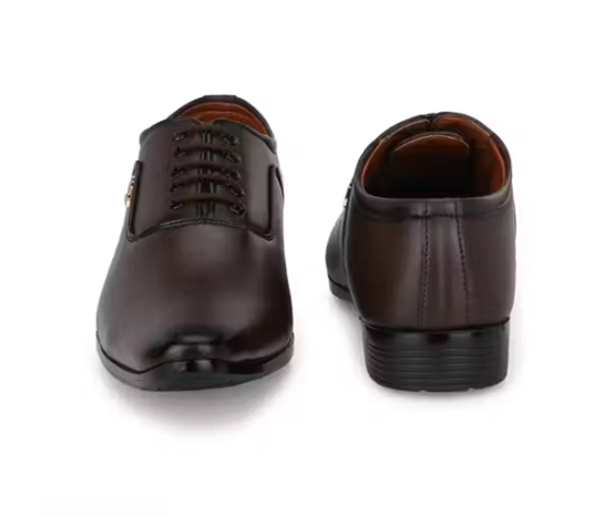 Grown Brown Formal Lace-Up Shoes foe Men